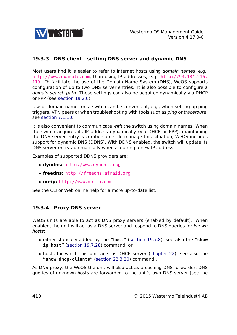 Section 19.3.3, Section 19.3.4 | Westermo RedFox Series User Manual | Page 410 / 977