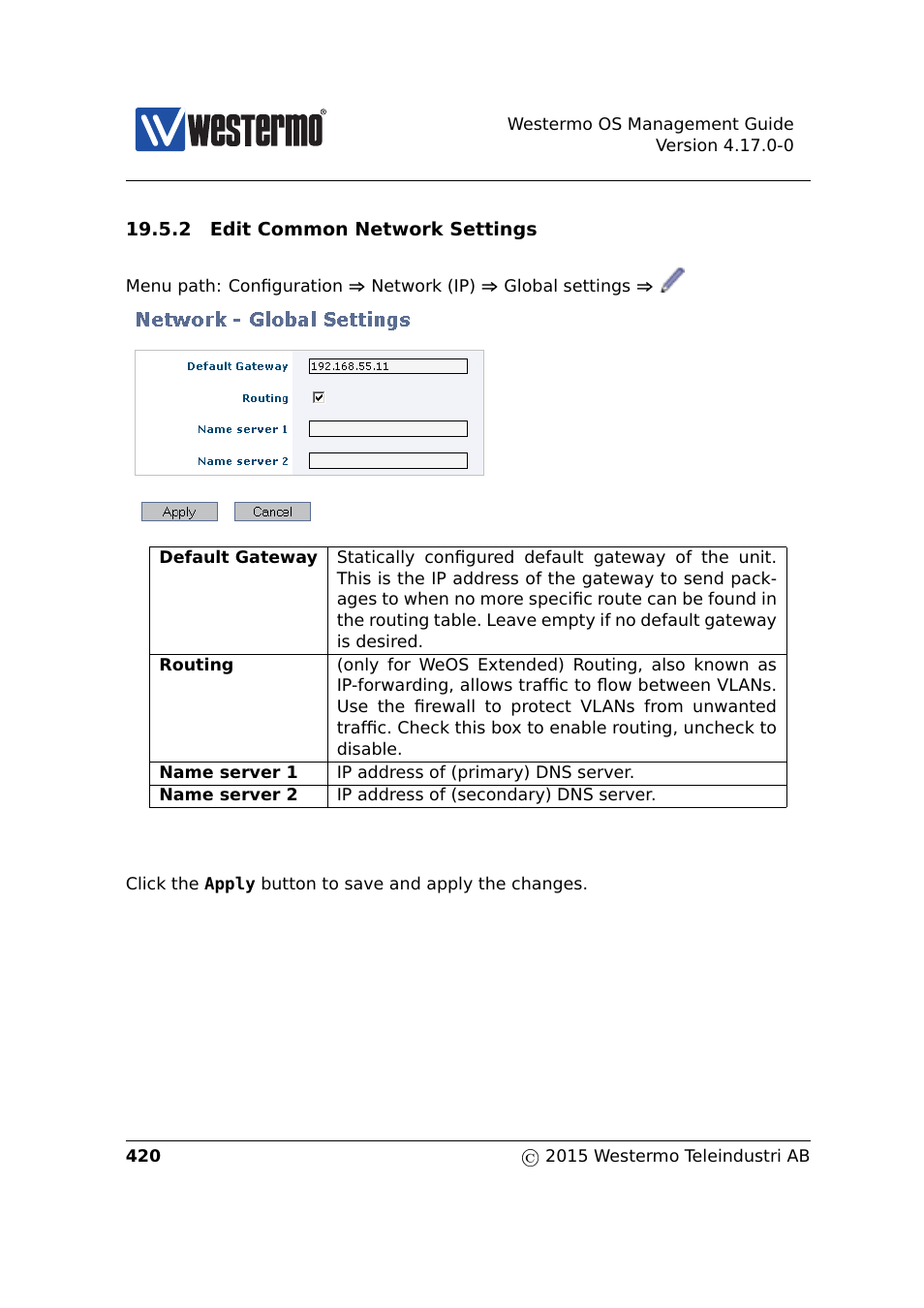 Section 19.5.2 | Westermo RedFox Series User Manual | Page 420 / 977