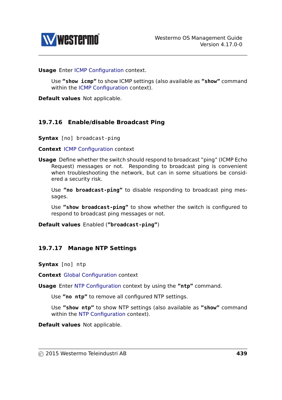 Section 19.7.16, Section 19.7.17 | Westermo RedFox Series User Manual | Page 439 / 977