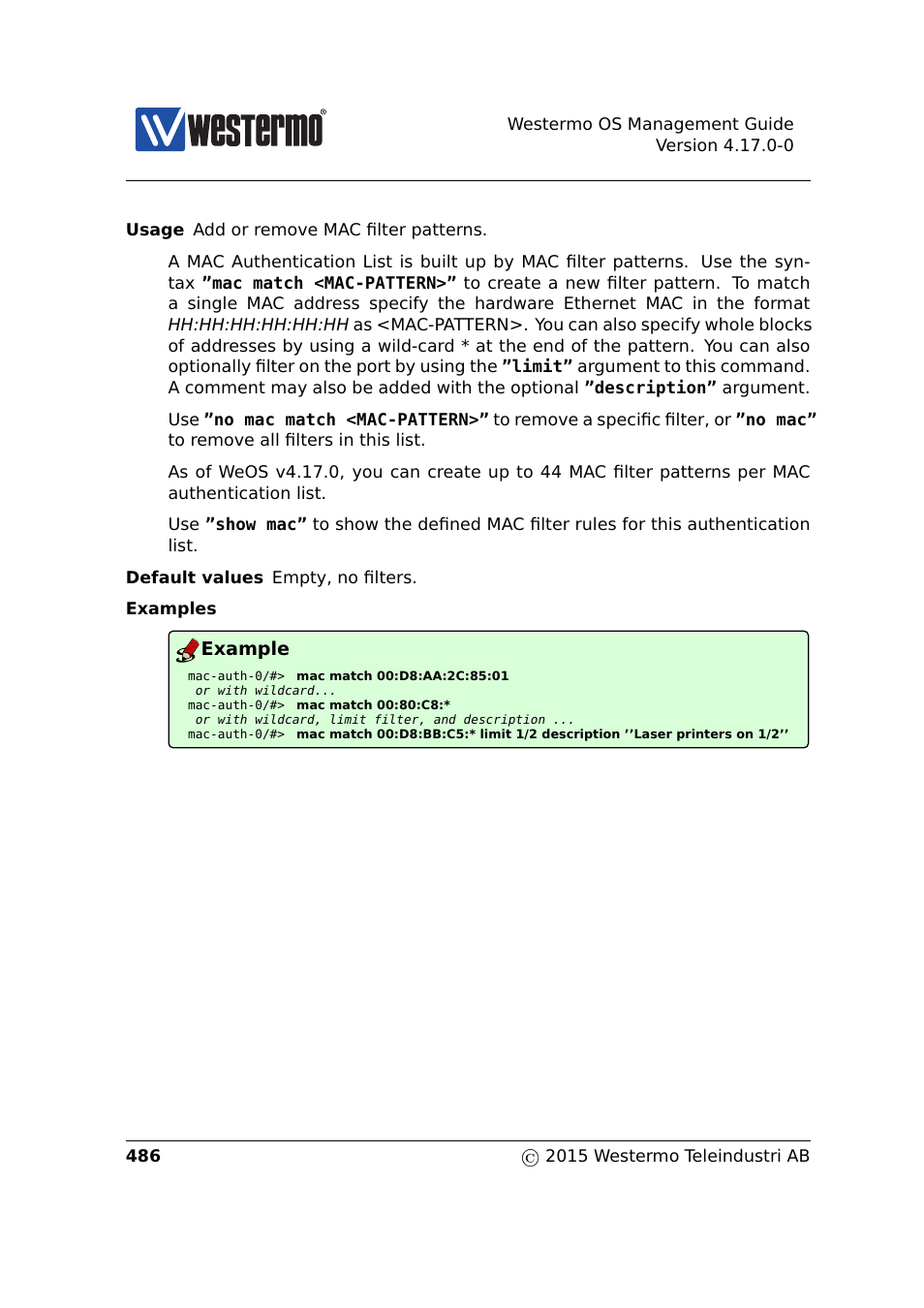 Westermo RedFox Series User Manual | Page 486 / 977