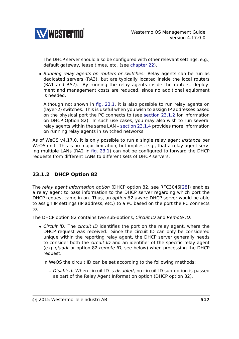 Section 23.1.2 | Westermo RedFox Series User Manual | Page 517 / 977