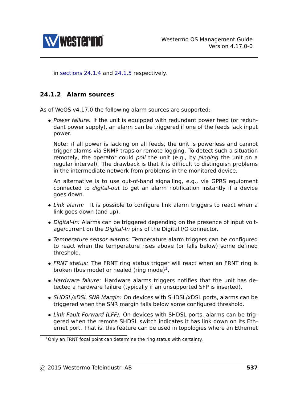 Section 24.1.2 | Westermo RedFox Series User Manual | Page 537 / 977