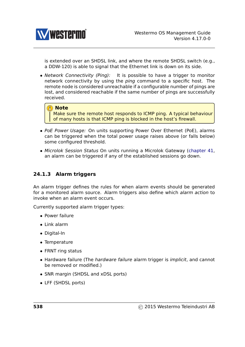 Sections 24.1.3, Section 24.1.3 | Westermo RedFox Series User Manual | Page 538 / 977