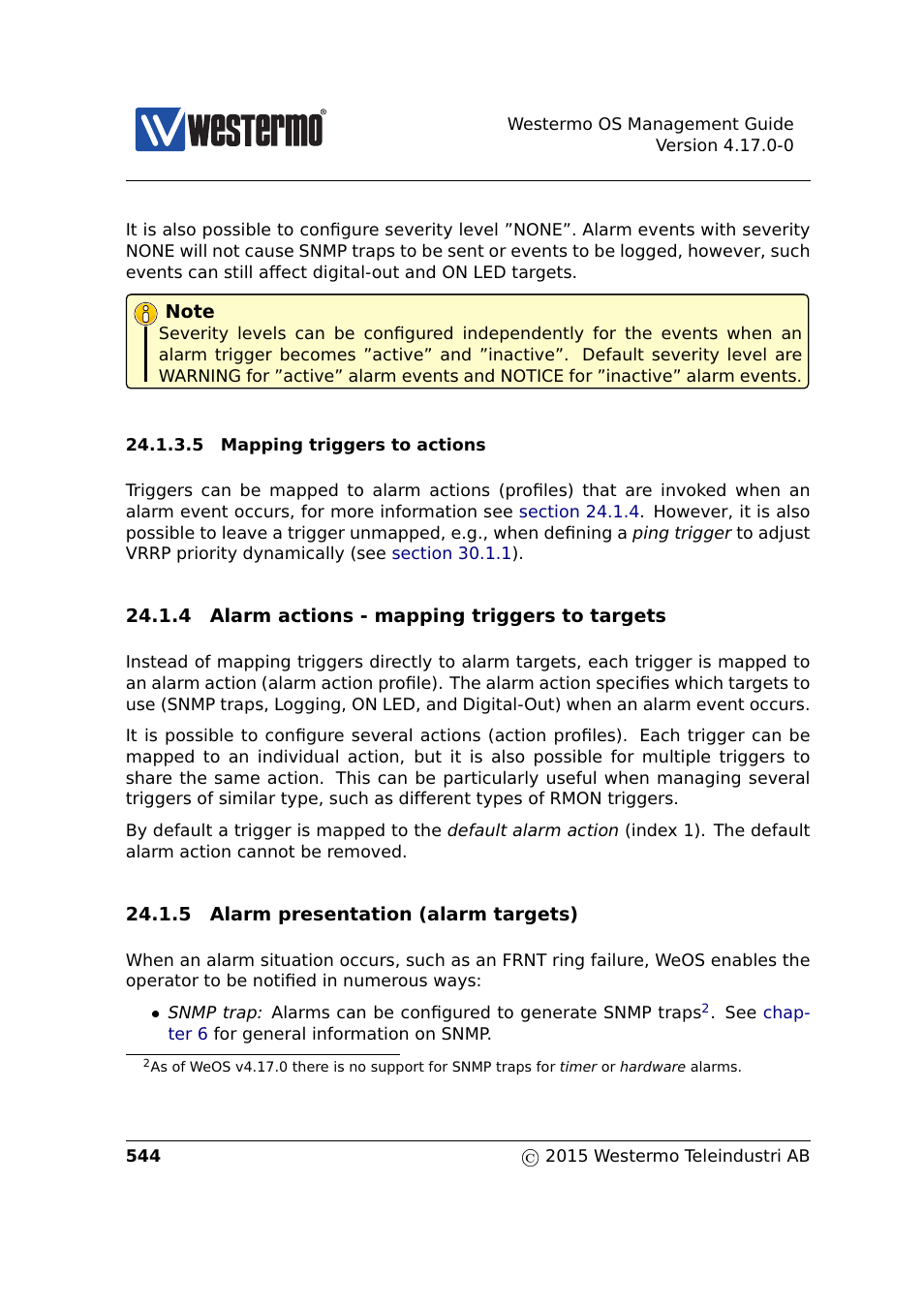 Section 24.1.5, Sections 24.1.4 | Westermo RedFox Series User Manual | Page 544 / 977