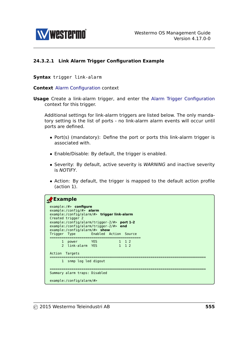 Sections 24.3.2.1, Example | Westermo RedFox Series User Manual | Page 555 / 977