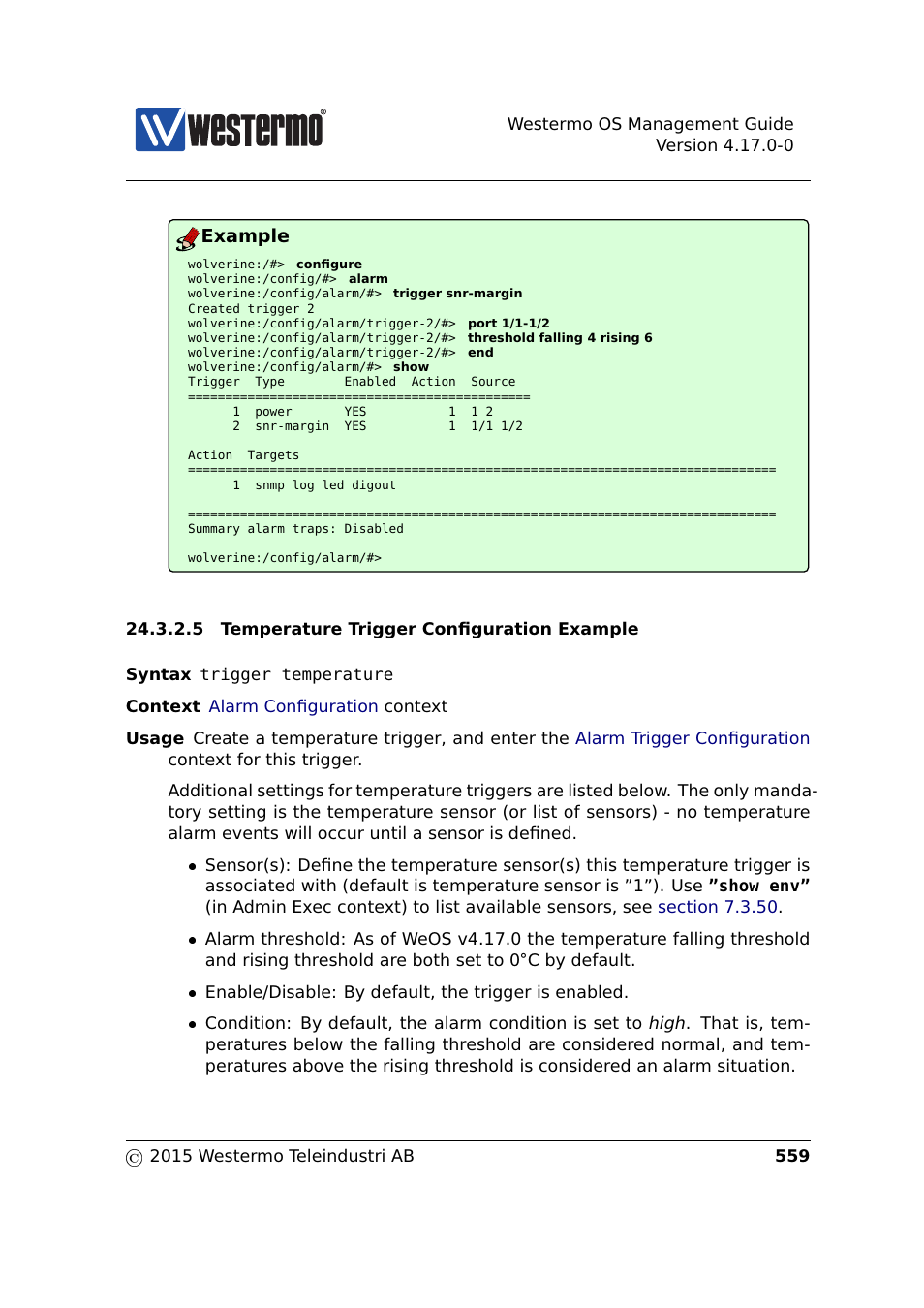 Example | Westermo RedFox Series User Manual | Page 559 / 977