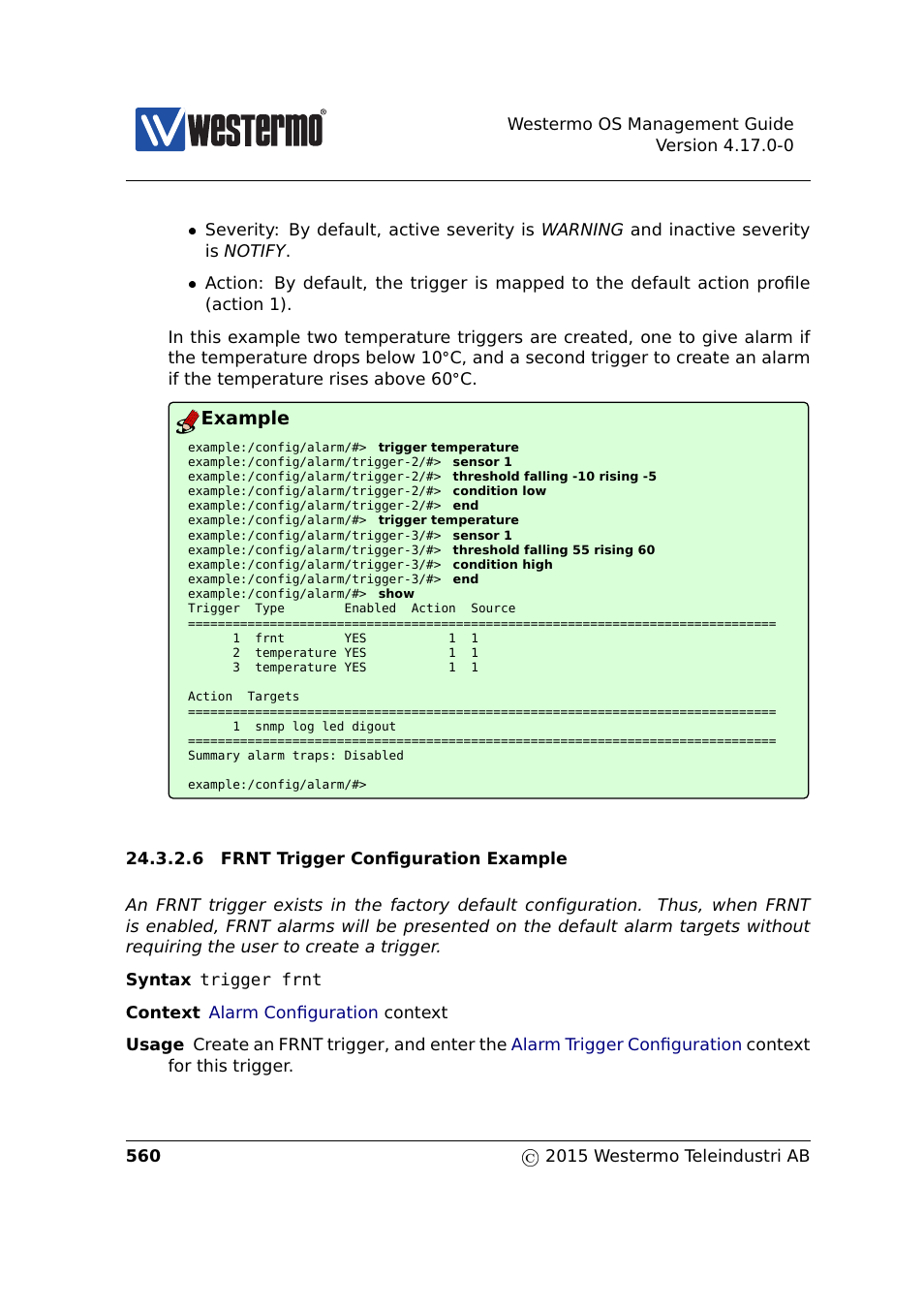 Example | Westermo RedFox Series User Manual | Page 560 / 977