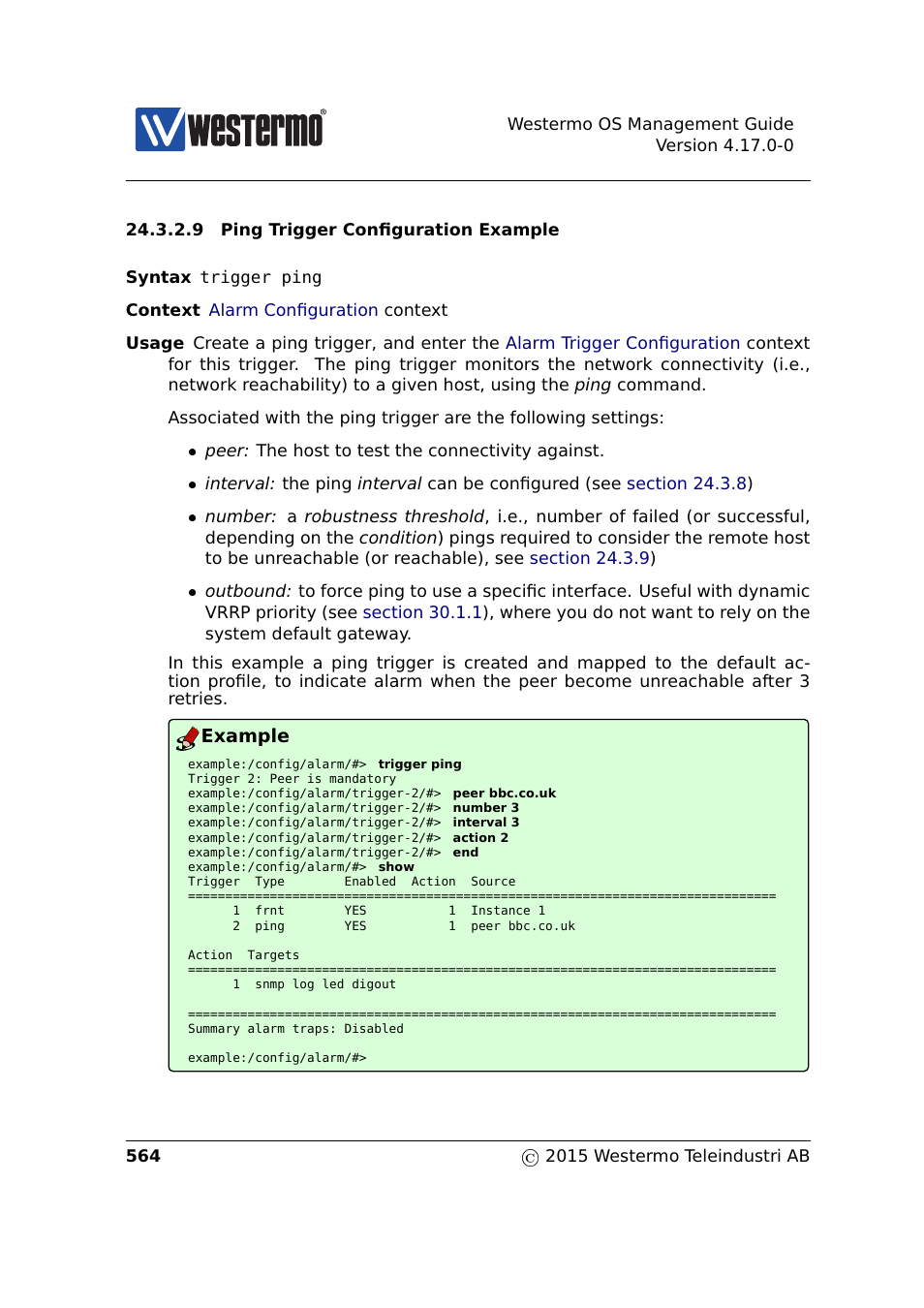Example | Westermo RedFox Series User Manual | Page 564 / 977