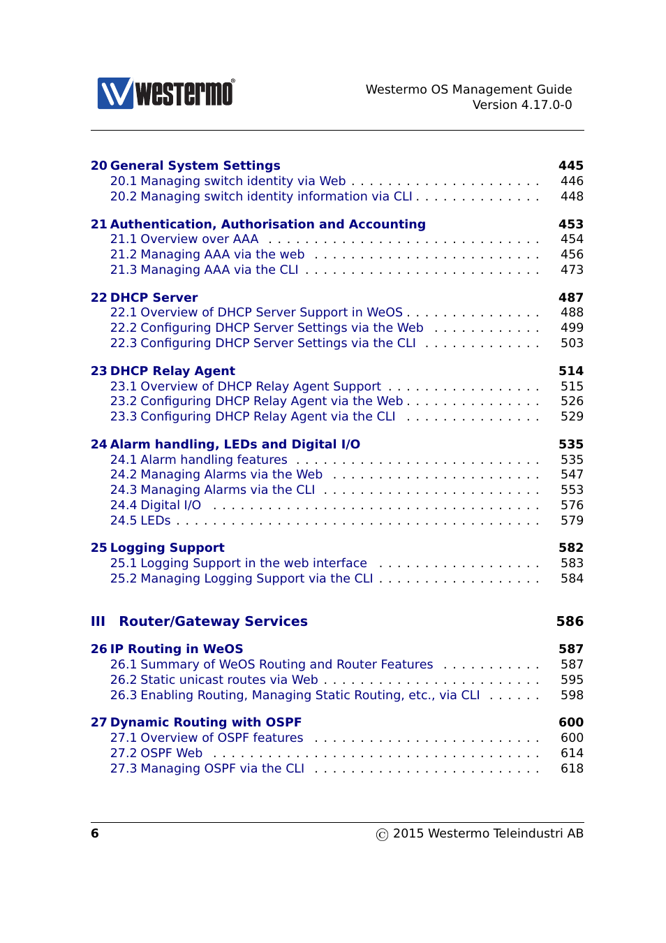 Westermo RedFox Series User Manual | Page 6 / 977