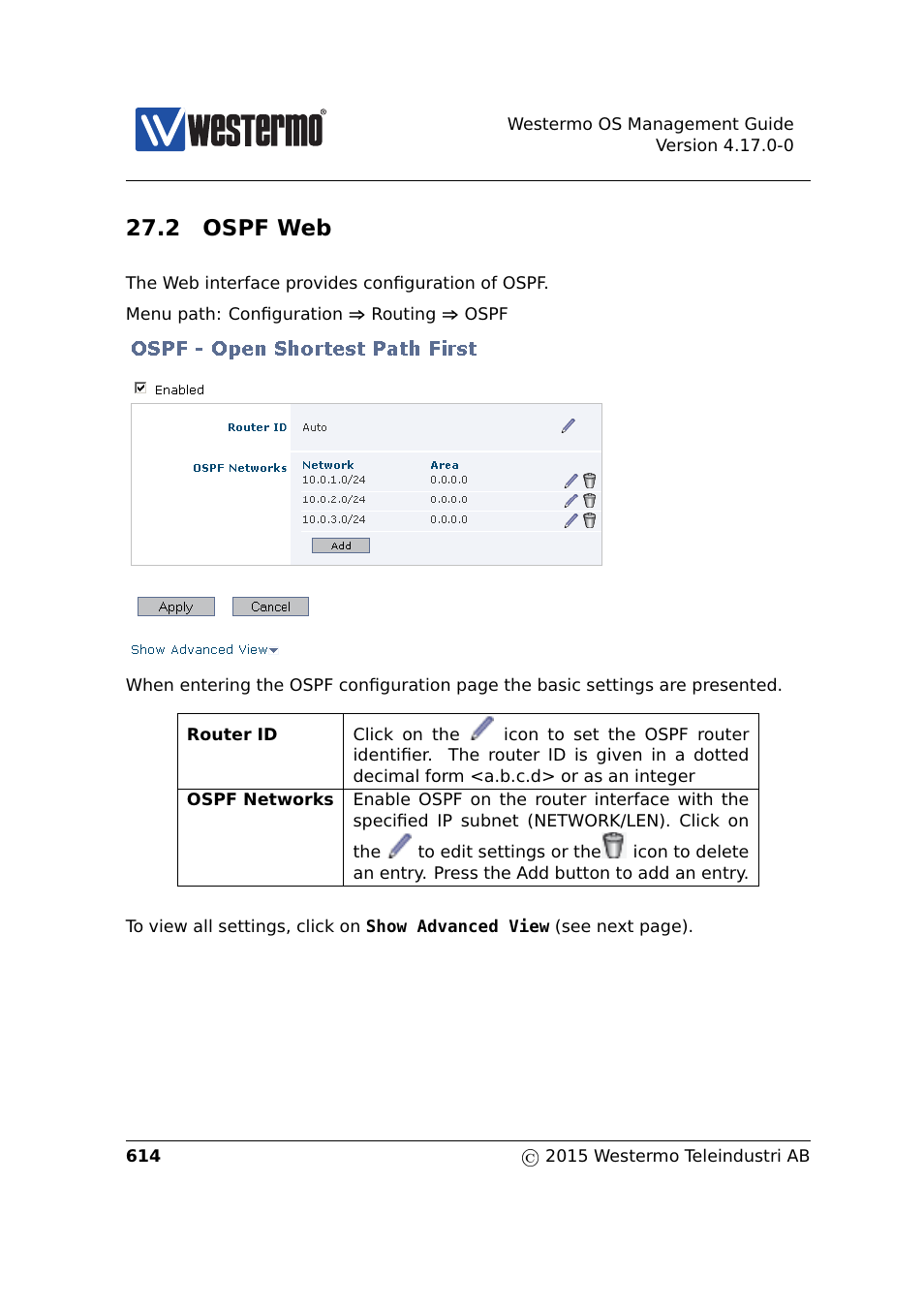 2 ospf web | Westermo RedFox Series User Manual | Page 614 / 977