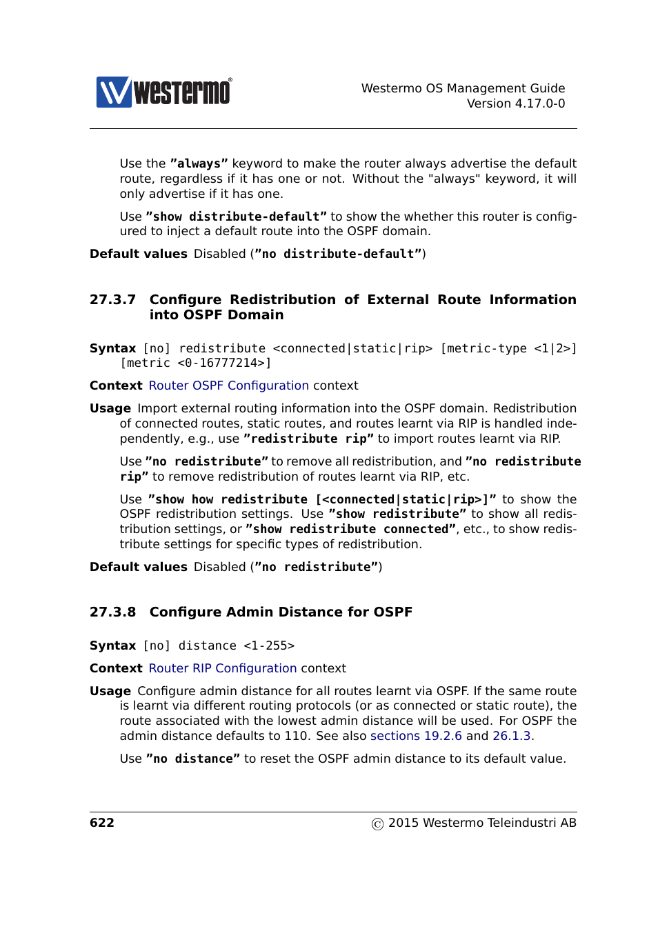 Sec. 27.3.7, Sec. 27.3.8 | Westermo RedFox Series User Manual | Page 622 / 977