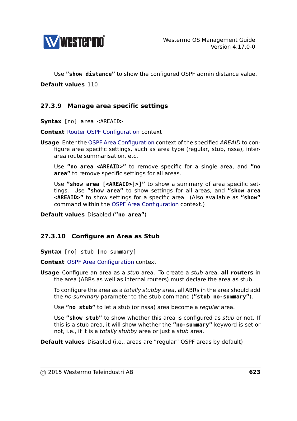 Sec. 27.3.9, Sec. 27.3.10 | Westermo RedFox Series User Manual | Page 623 / 977