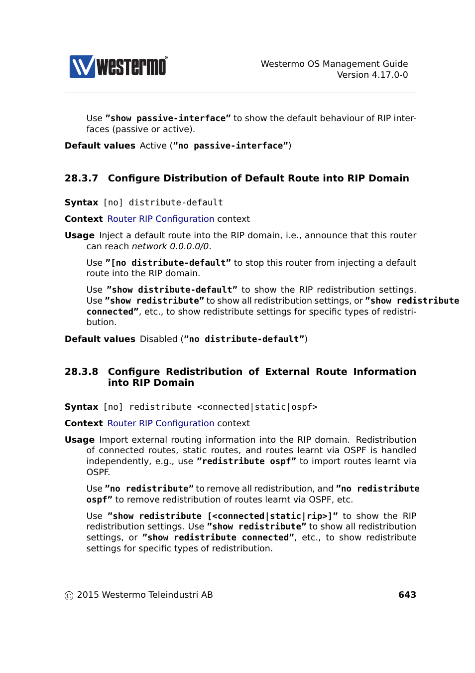 Sec. 28.3.7, Sec. 28.3.8 | Westermo RedFox Series User Manual | Page 643 / 977