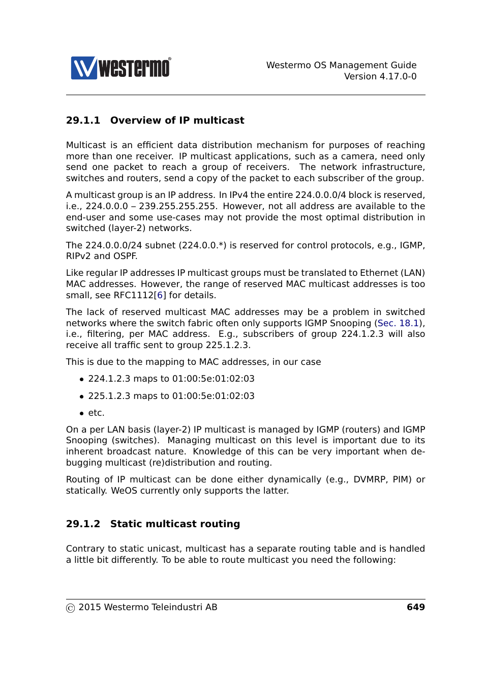 Section 29.1.1 | Westermo RedFox Series User Manual | Page 649 / 977