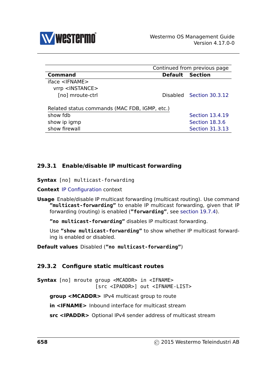 Section 29.3.1, Section 29.3.2 | Westermo RedFox Series User Manual | Page 658 / 977