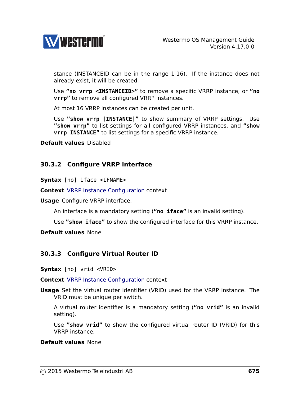 Sec. 30.3.2, Sec. 30.3.3 | Westermo RedFox Series User Manual | Page 675 / 977