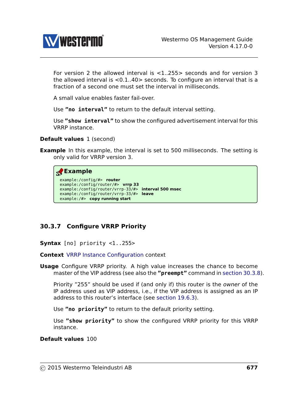 Sec. 30.3.7 | Westermo RedFox Series User Manual | Page 677 / 977