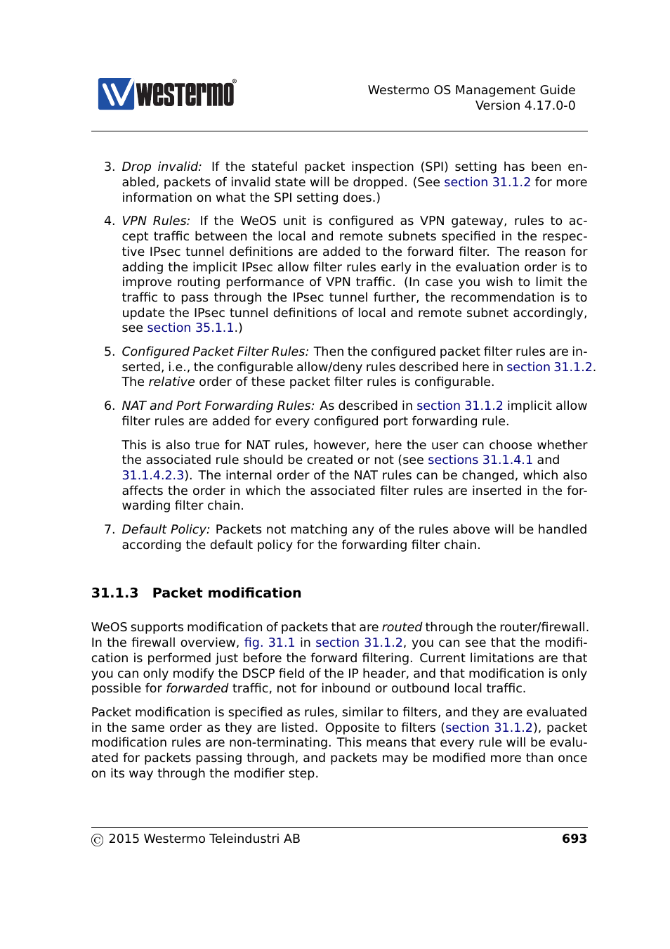 Section 31.1.3 | Westermo RedFox Series User Manual | Page 693 / 977