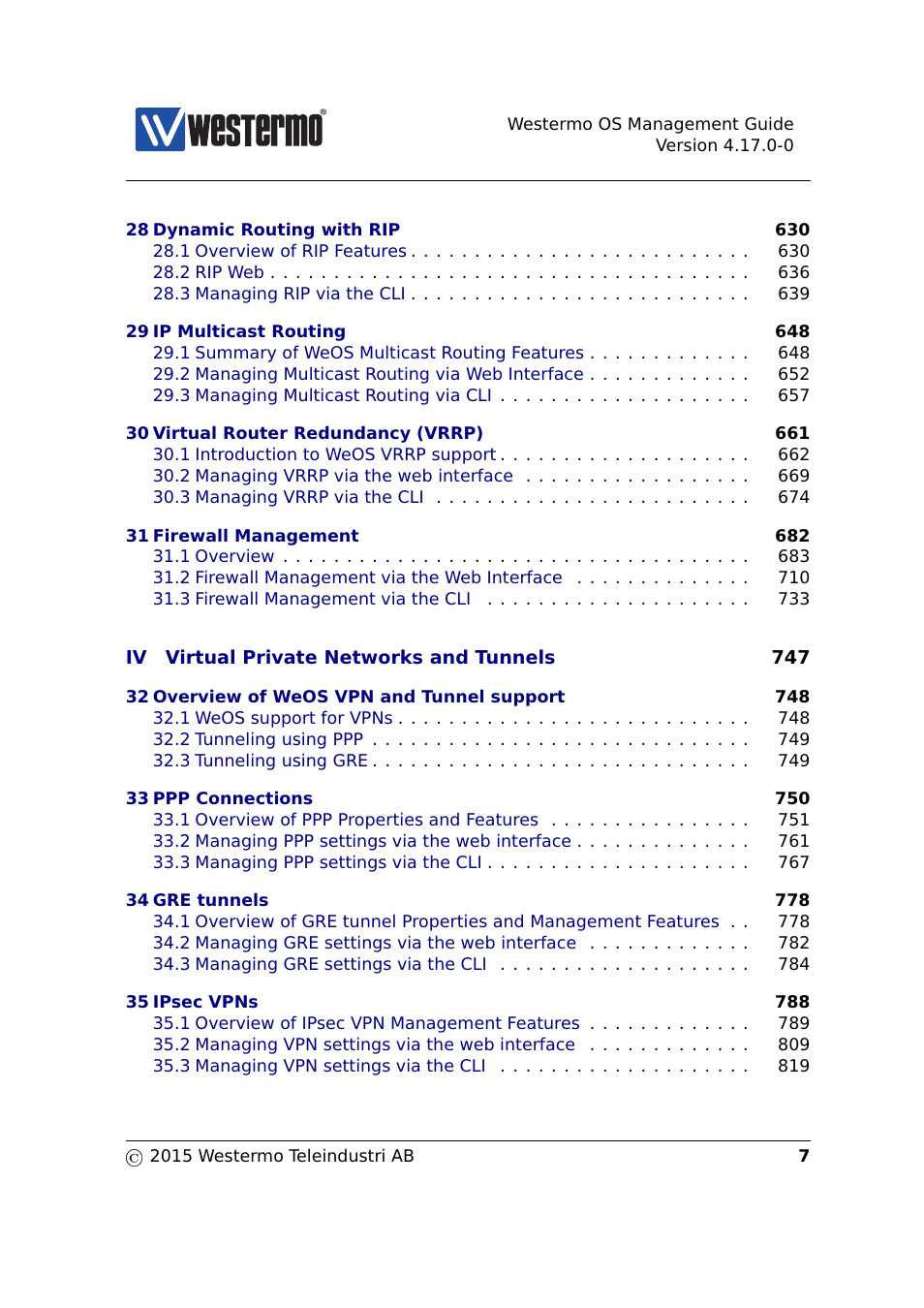 Westermo RedFox Series User Manual | Page 7 / 977
