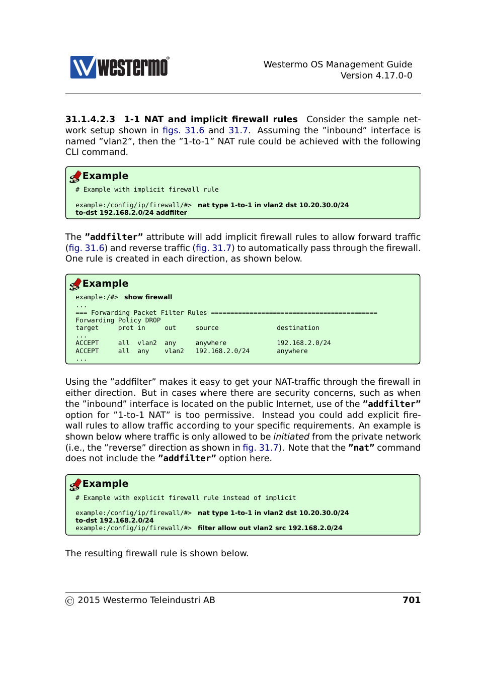 Example | Westermo RedFox Series User Manual | Page 701 / 977