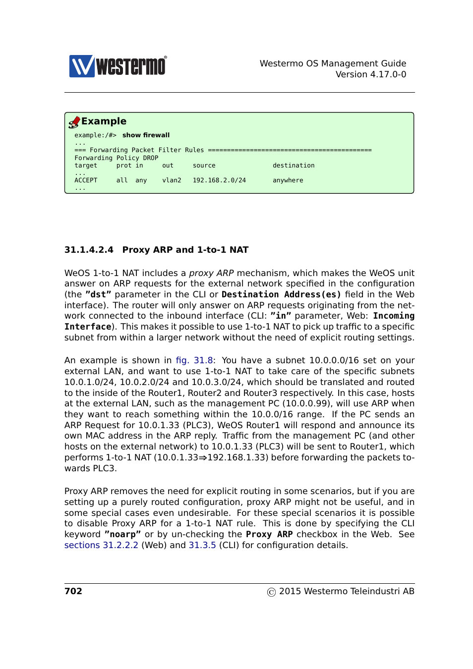 Example | Westermo RedFox Series User Manual | Page 702 / 977