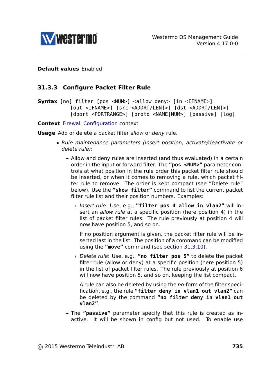 Section 31.3.3 | Westermo RedFox Series User Manual | Page 735 / 977