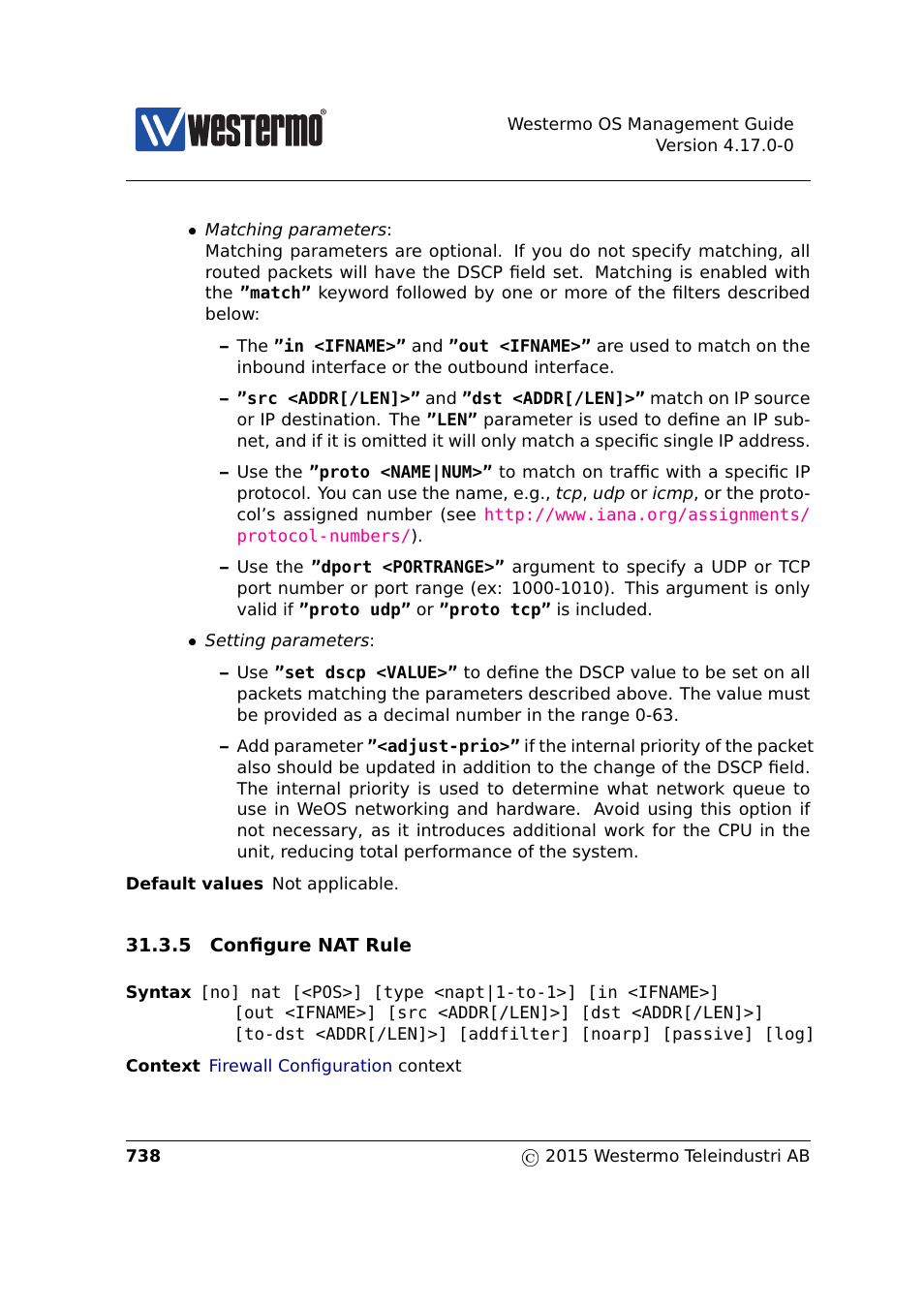 Section 31.3.5 | Westermo RedFox Series User Manual | Page 738 / 977