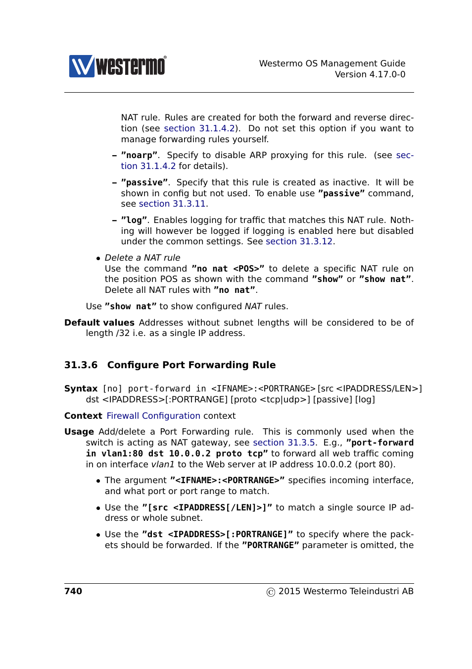 Section 31.3.6 | Westermo RedFox Series User Manual | Page 740 / 977
