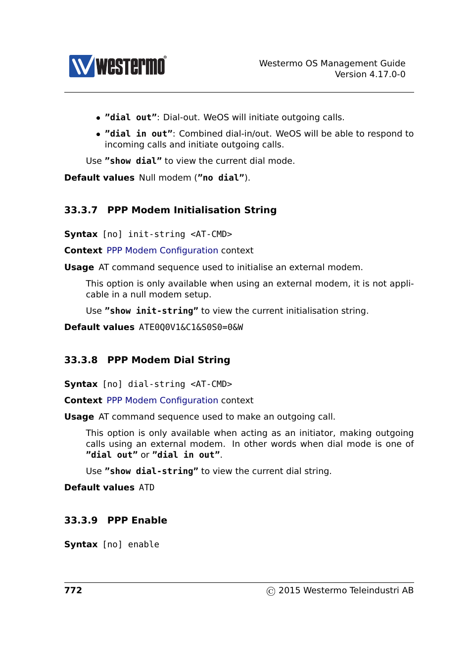 Sec. 33.3.9, Sec. 33.3.7, Sec. 33.3.8 | Westermo RedFox Series User Manual | Page 772 / 977