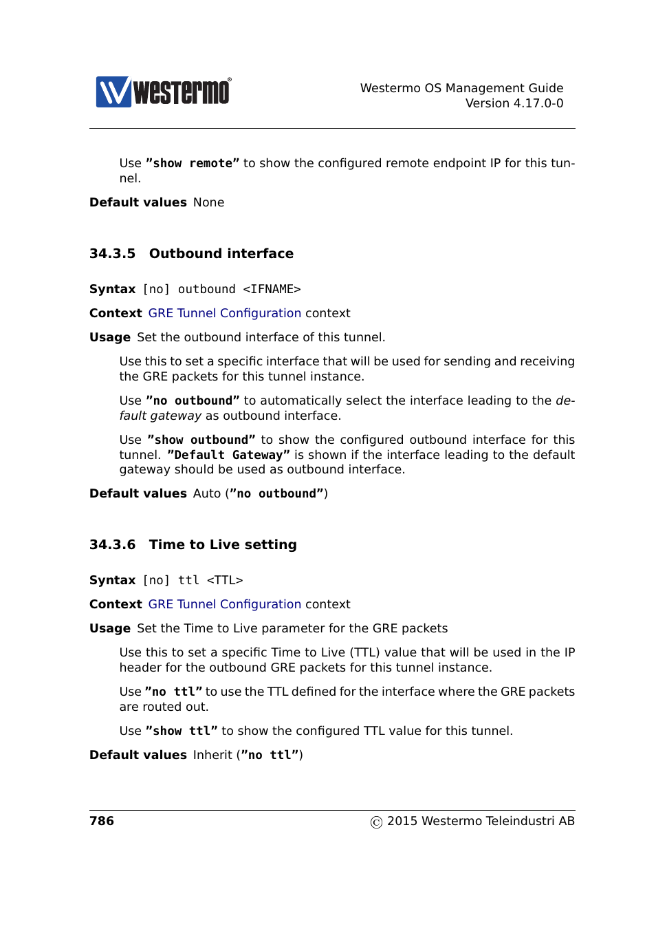 Section 34.3.5, Section 34.3.6 | Westermo RedFox Series User Manual | Page 786 / 977