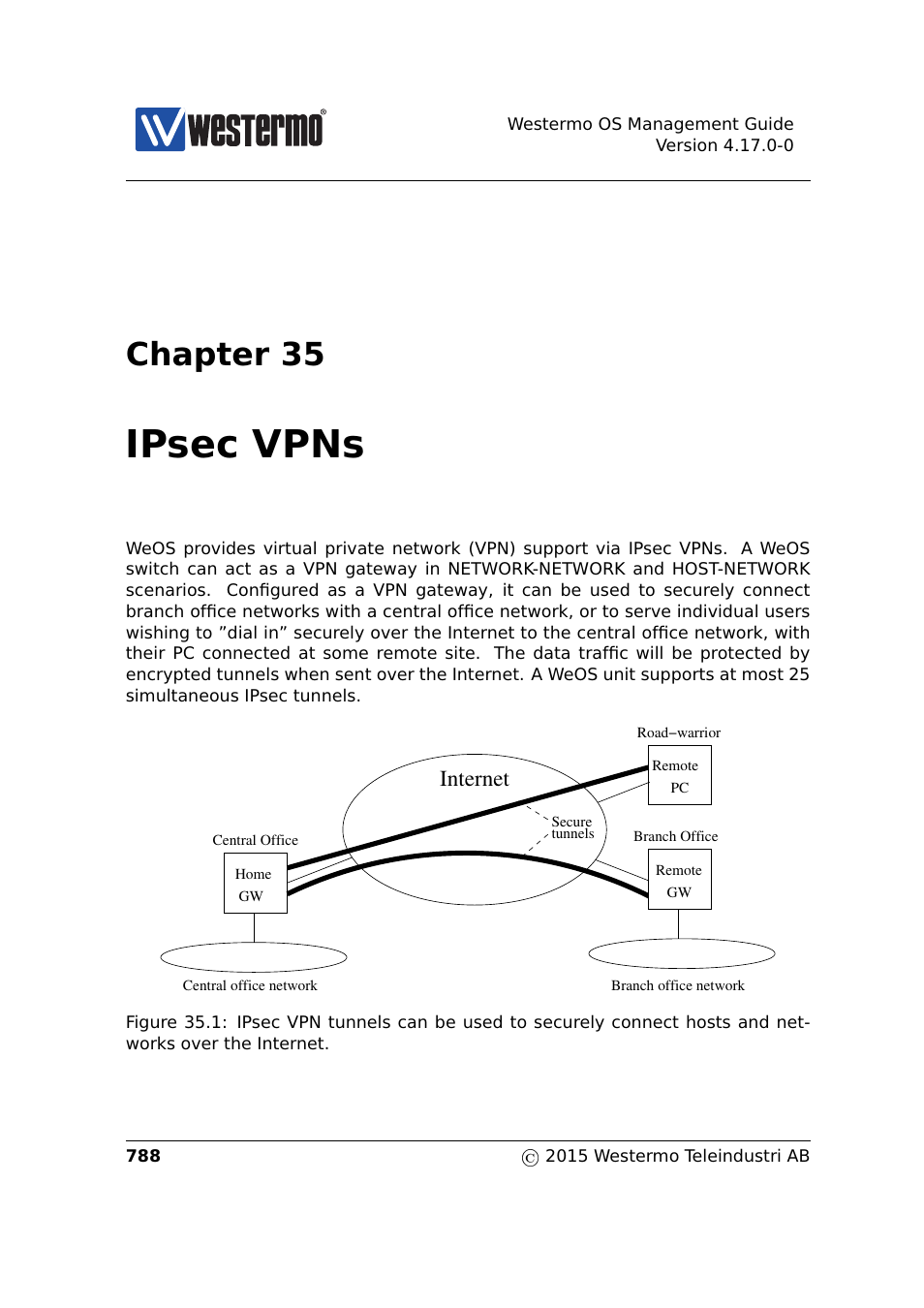 35 ipsec vpns, Chapters 35, Chap | Ters 35, Chapter 35, Ter 35, Ipsec vpns, Internet | Westermo RedFox Series User Manual | Page 788 / 977