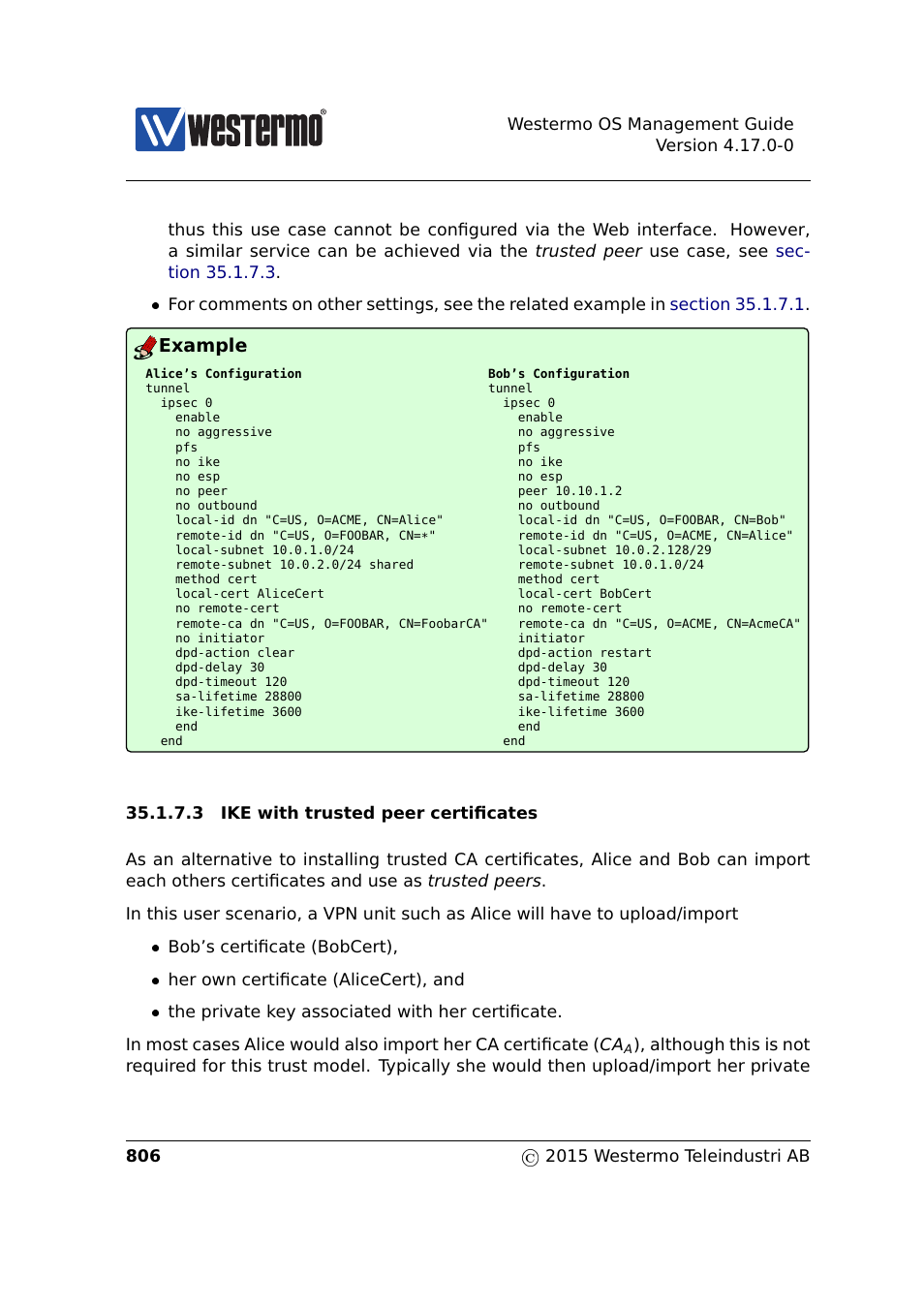 Section 35.1.7.3, Example | Westermo RedFox Series User Manual | Page 806 / 977