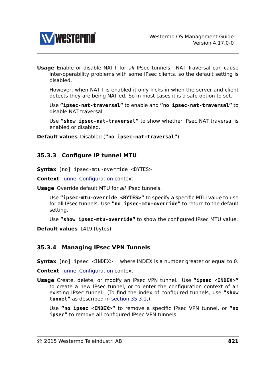 Section 35.3.3, Section 35.3.4 | Westermo RedFox Series User Manual | Page 821 / 977