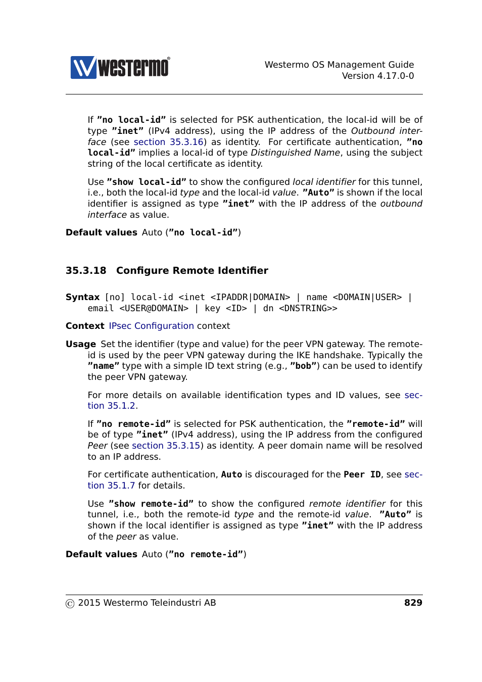 Section 35.3.18 | Westermo RedFox Series User Manual | Page 829 / 977