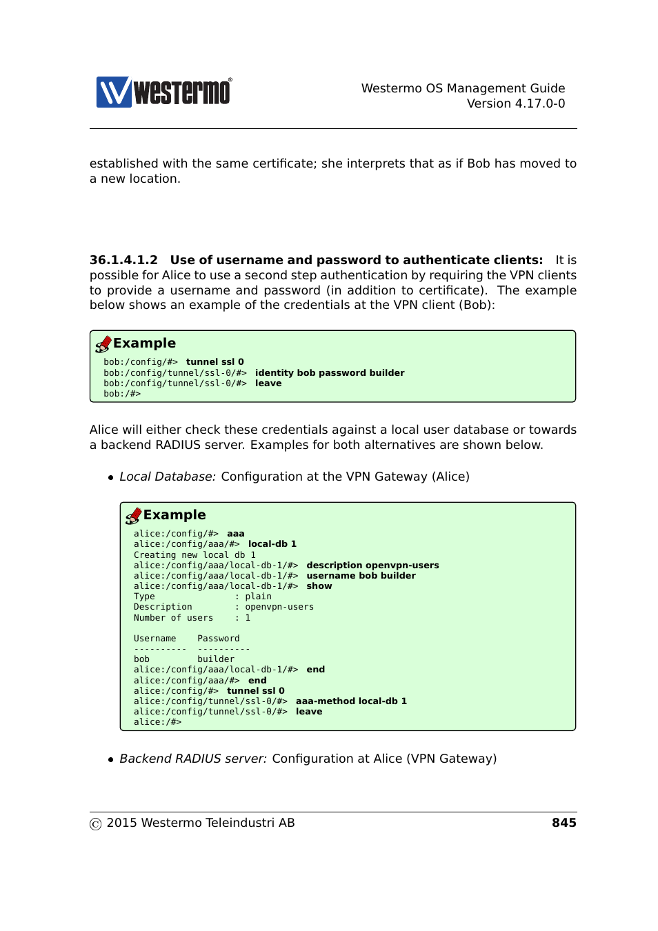 Example | Westermo RedFox Series User Manual | Page 845 / 977