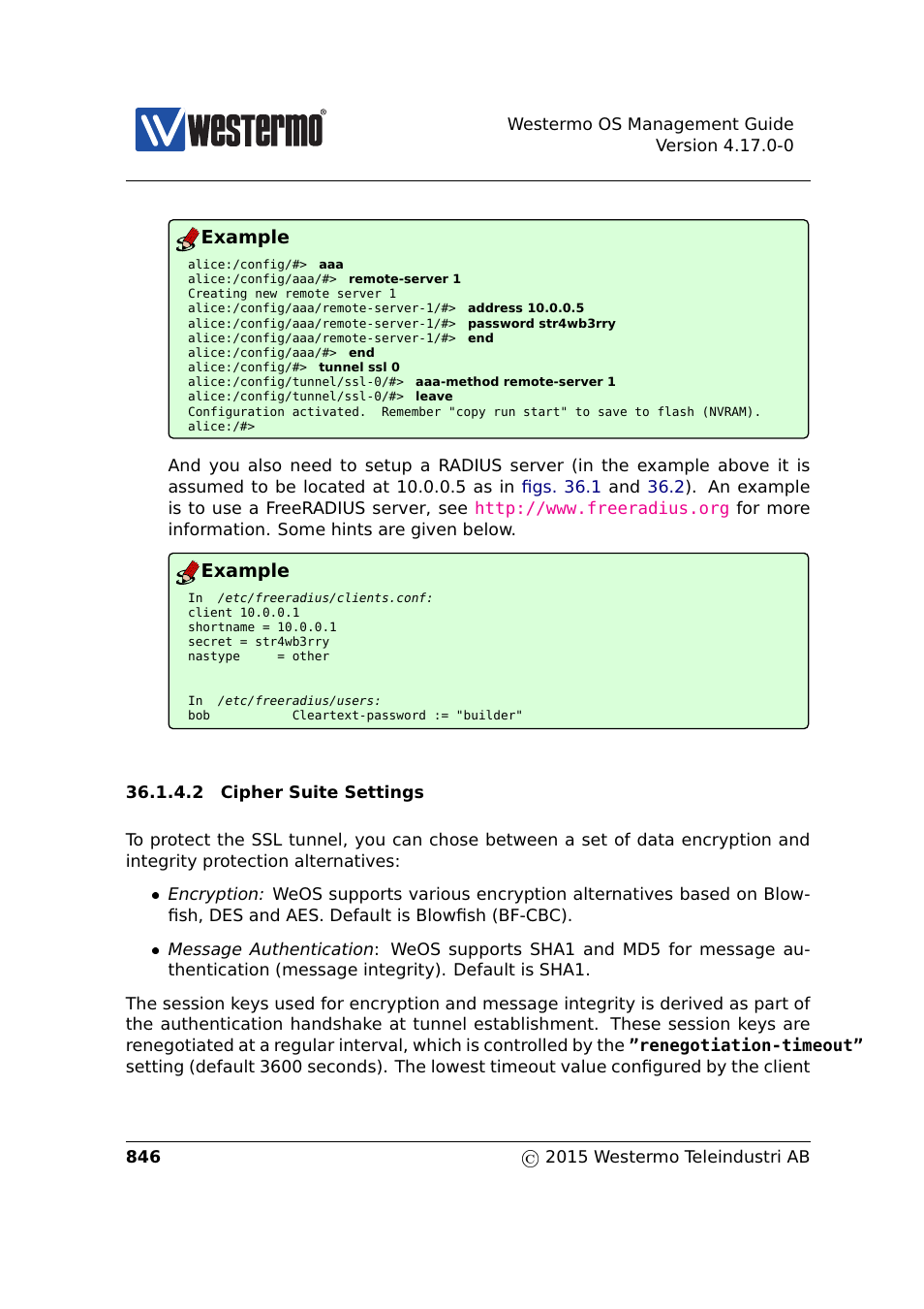 Example | Westermo RedFox Series User Manual | Page 846 / 977