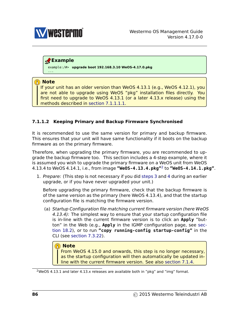 Section 7.1.1.2 | Westermo RedFox Series User Manual | Page 86 / 977