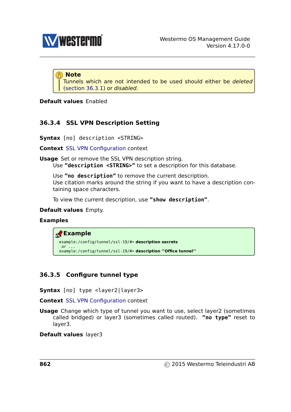 Section 36.3.4, Section 36.3.5 | Westermo RedFox Series User Manual | Page 862 / 977