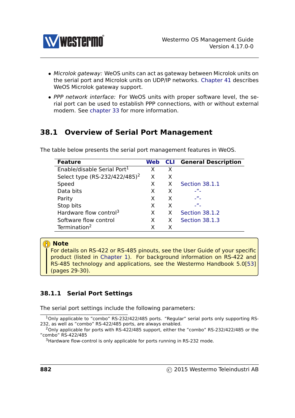 1 overview of serial port management | Westermo RedFox Series User Manual | Page 882 / 977