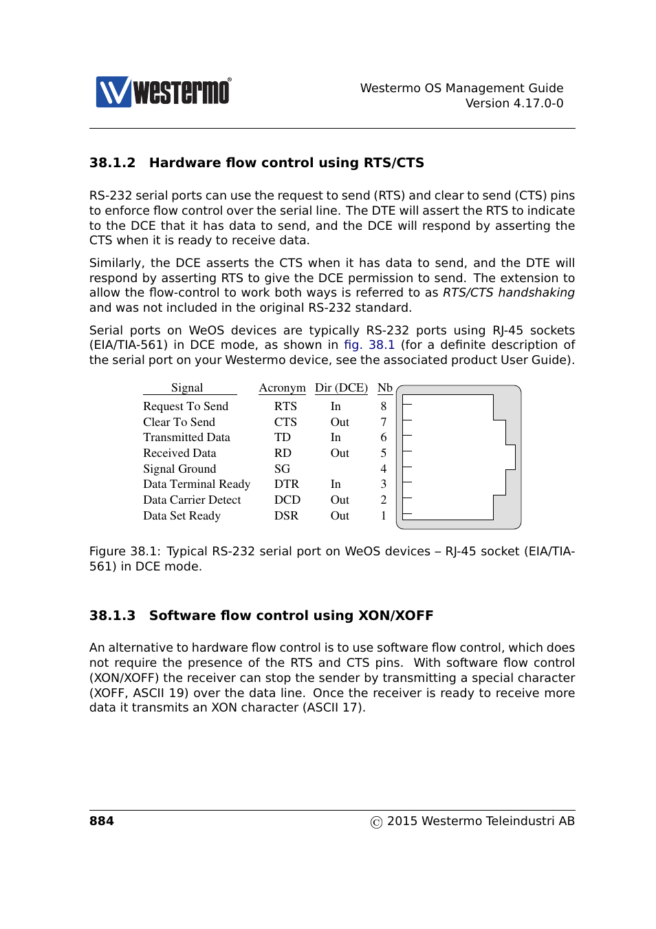 Section 38.1.2, Section 38.1.3 | Westermo RedFox Series User Manual | Page 884 / 977