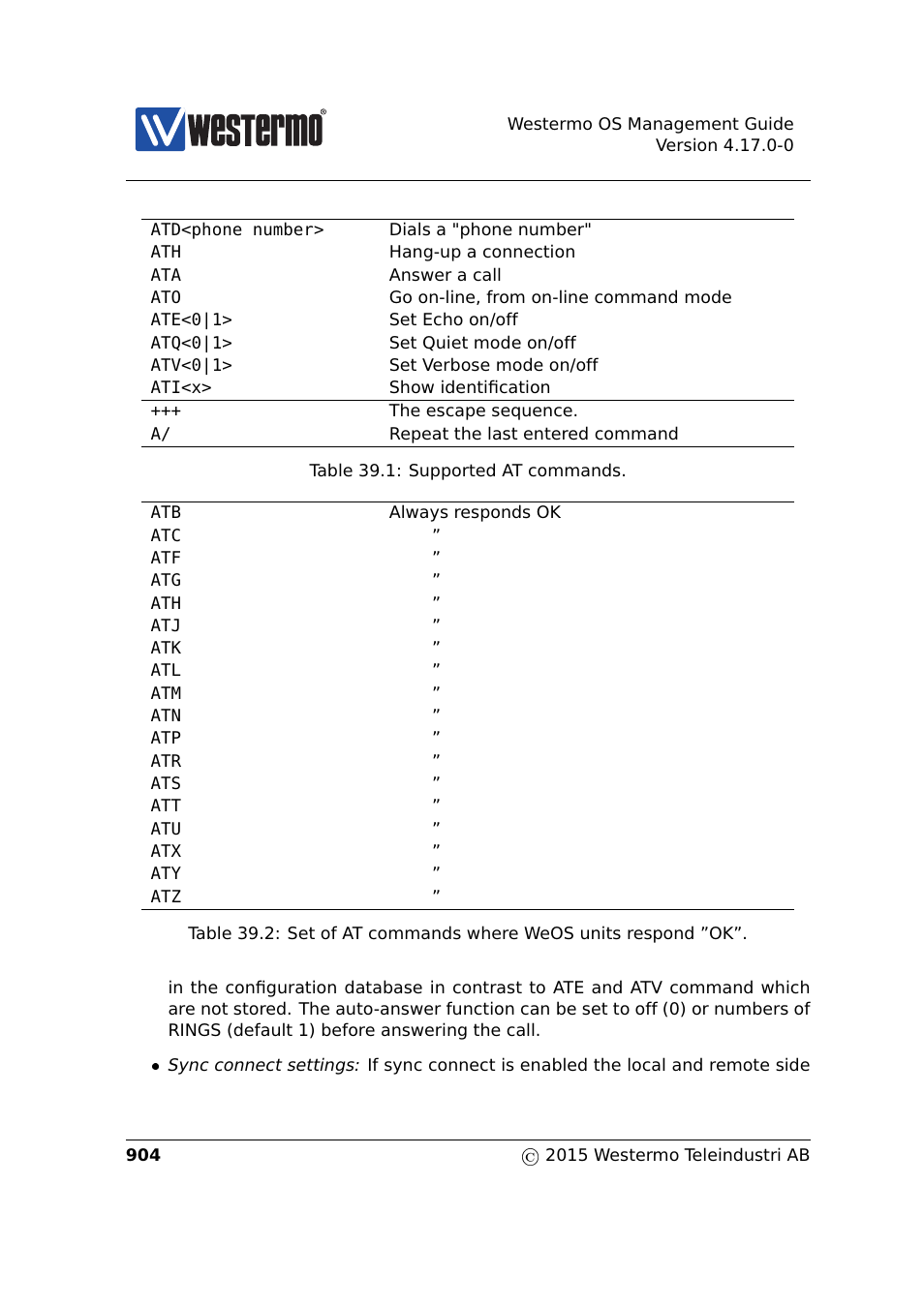 Table 39.1, Table 39.2 | Westermo RedFox Series User Manual | Page 904 / 977