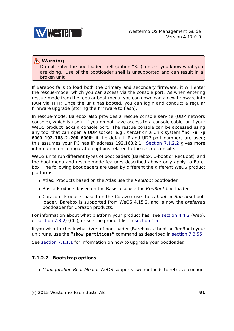 Section 7.1.2.2 | Westermo RedFox Series User Manual | Page 91 / 977
