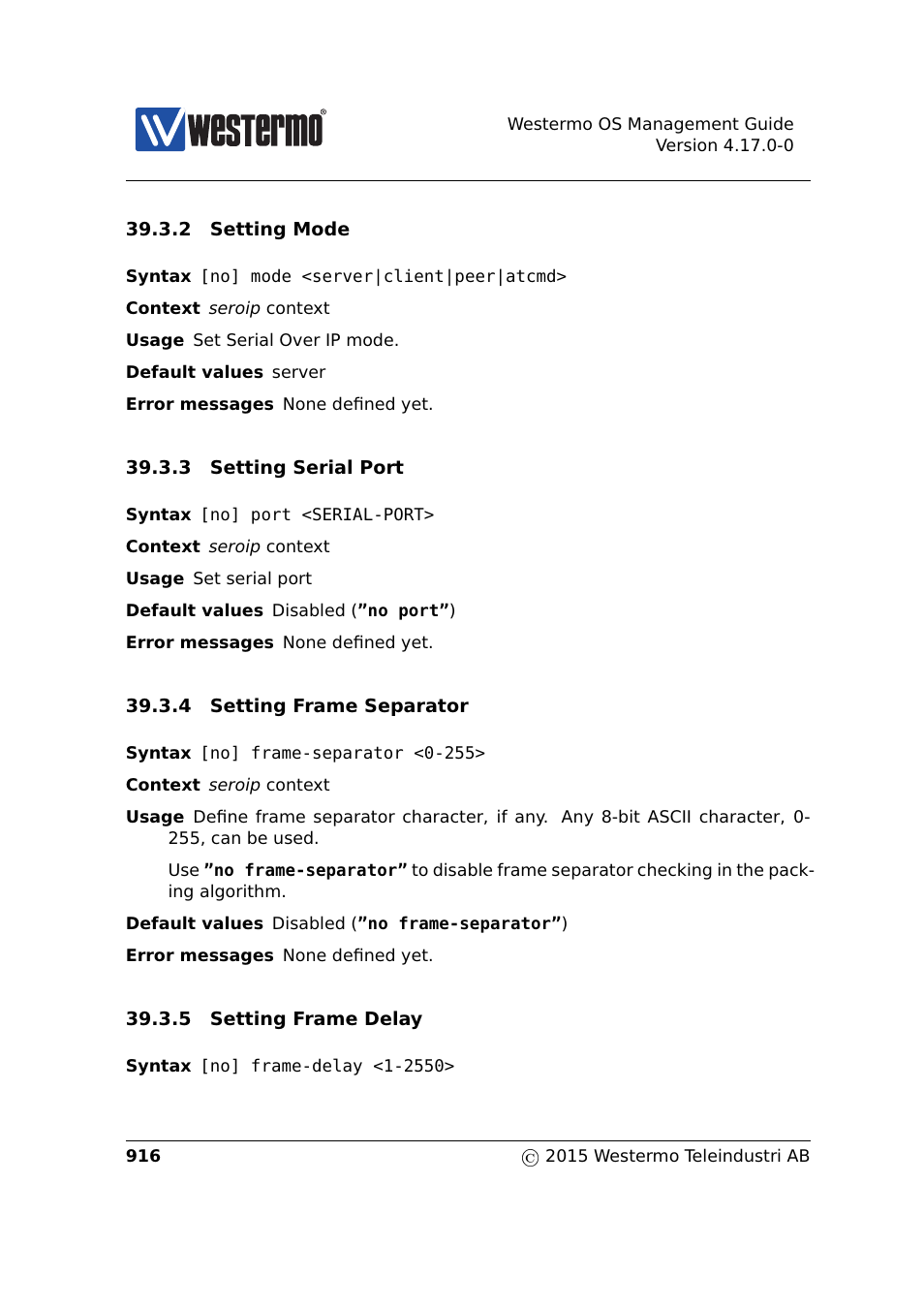 Section 39.3.2, Section 39.3.3, Section 39.3.4 | Section 39.3.5 | Westermo RedFox Series User Manual | Page 916 / 977