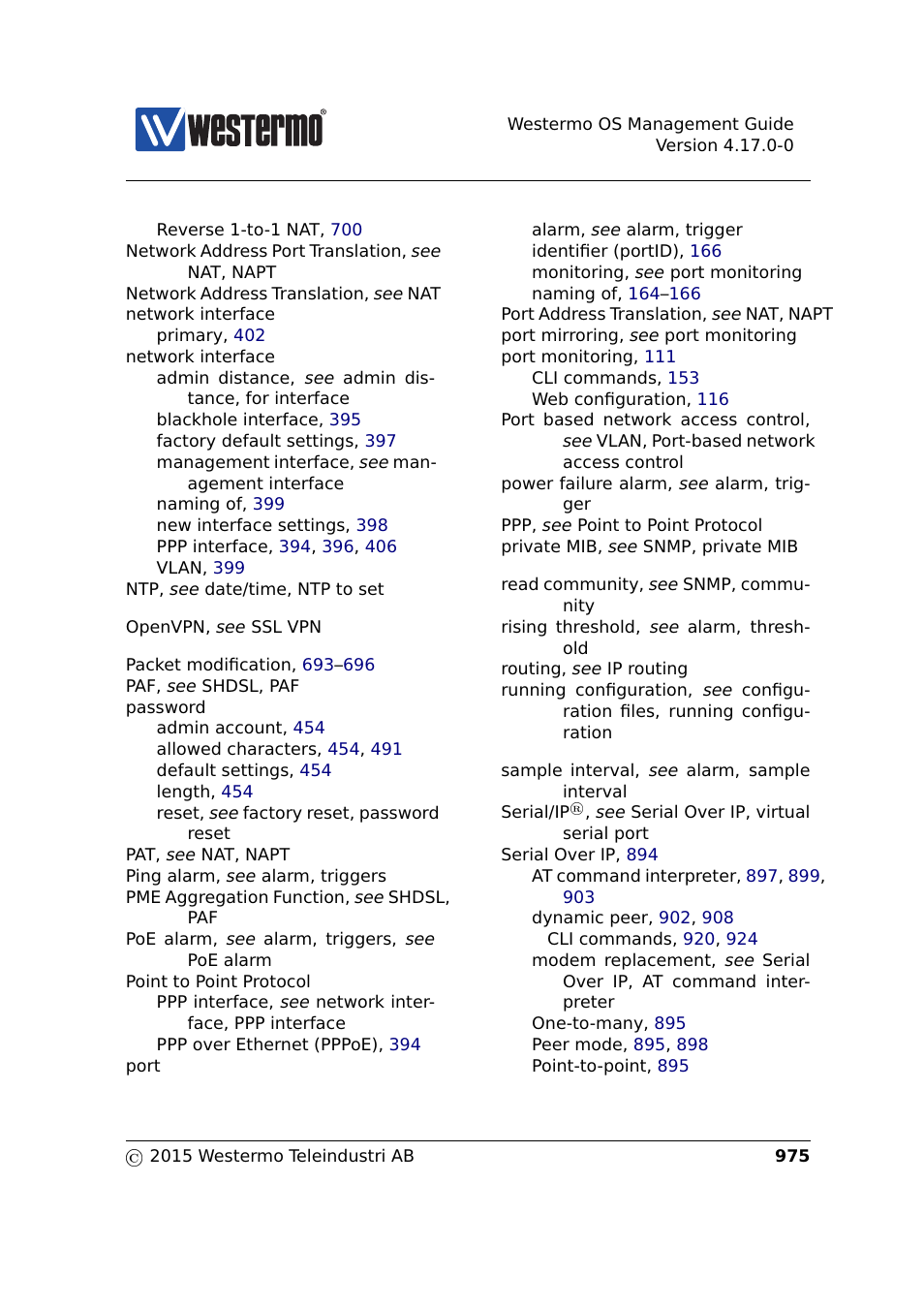 Westermo RedFox Series User Manual | Page 975 / 977