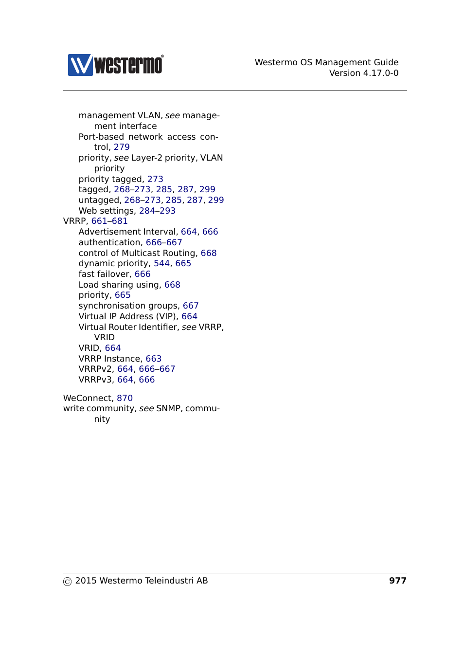 Westermo RedFox Series User Manual | Page 977 / 977