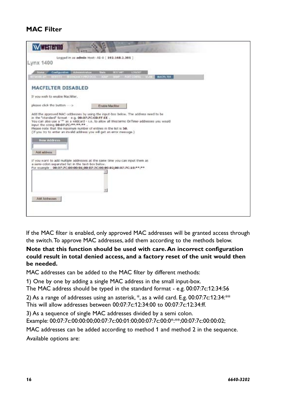 Westermo Lynx Series User Manual | Page 16 / 28