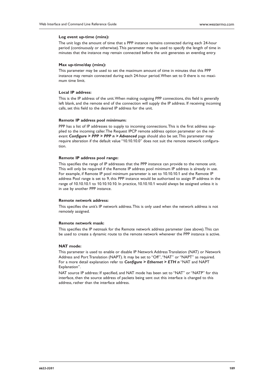 Westermo MR Series User Manual | Page 189 / 460