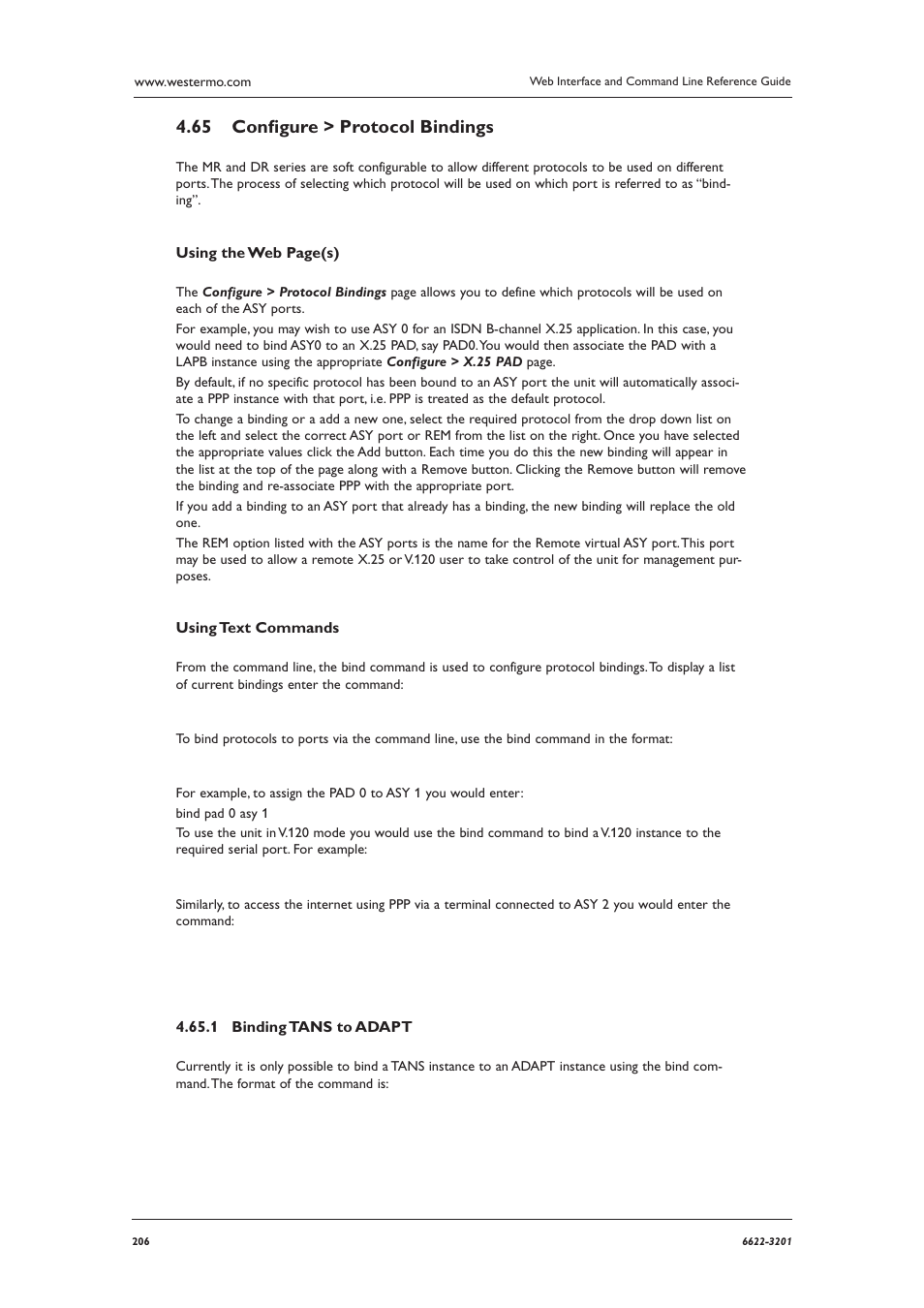 Conﬁ gure > protocol bindings 4.65 | Westermo MR Series User Manual | Page 206 / 460