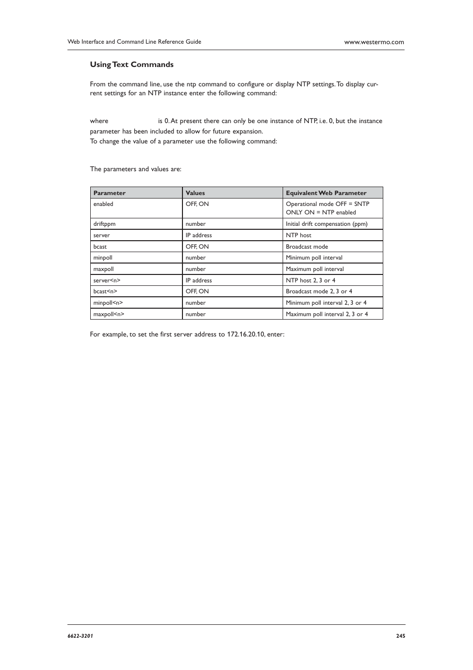 Using text commands | Westermo MR Series User Manual | Page 245 / 460