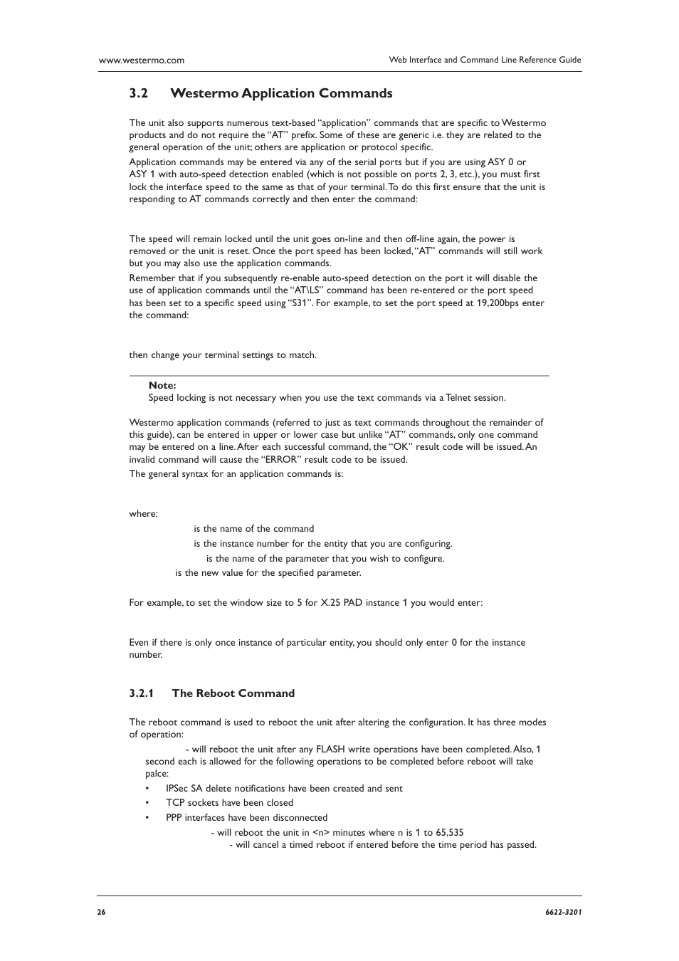 Westermo application commands 3.2 | Westermo MR Series User Manual | Page 26 / 460